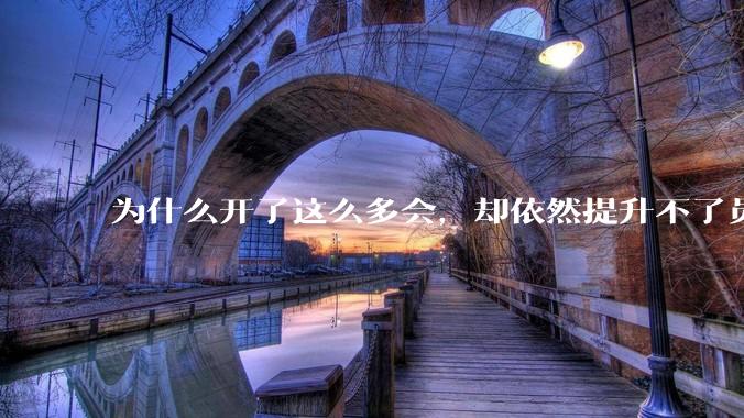 为什么开了这么多会，却依然提升不了员工的***？